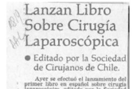 Lanzan libro sobre cirugía laparoscópica  [artículo].