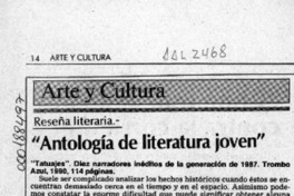 "Antología de literatura joven"  [artículo] Mario Tomás Schilling.