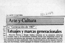 Tatuajes y marcas generacionales  [artículo] Eduardo Correa O.