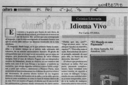 Idioma vivo  [artículo] Carlos Iturra.