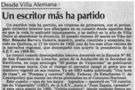 Un escritor más ha partido Un escritor más ha partido