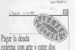 Pagar la deuda externa con arte y entre dos  [artículo].
