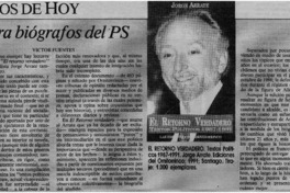 Para biógrafos del PS Para biógrafos del PS