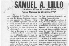 Samuel A. Lillo  [artículo].