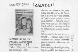 Memorias de un pájaro asustado  [artículo] H. N.