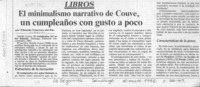 El minimalismo narrativo de Couve, un cumpleaños con gusto a poco  [artículo] Eduardo Guerrero del Rio.