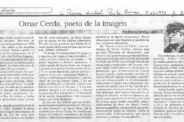 Omar Cerda, poeta de la imagen Omar Cerda, poeta de la imagen