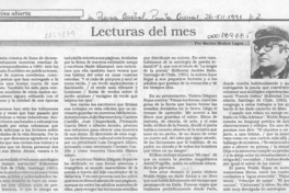 Lecturas del mes  [artículo] Marino Muñoz Lagos.