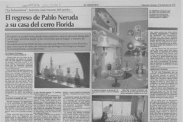El regreso de Pablo Neruda a su casa del cerro Florida El regreso de Pablo Neruda a su casa del cerro Florida