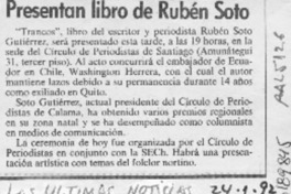 Presentan libro de Rubén Soto  [artículo]
