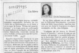 Un libro  [artículo] Cecilia Castaings Gana.