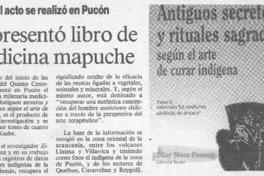 Se presentó libro de medicina mapuche  [artículo].