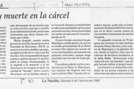 Soledad y muerte en la cárcel  [artículo] Poli Délano.