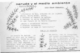 Neruda y el medio ambiente  [artículo] Luis César Fernández.