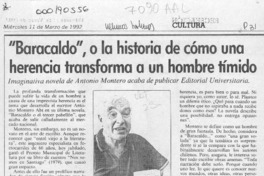 "Baracaldo", o la historia de cómo una herencia transforma a un hombre tímido  [artículo] Angélica Rivera.