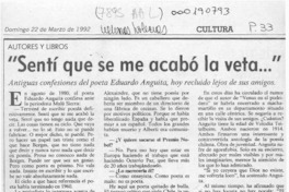 "Sentí que se acabó la veta -- "  [artículo] Filebo.