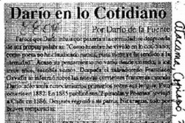 Darío en lo cotidiano  [artículo] Darío de la Fuente.