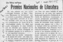 Premios Nacionales de Literatura Premios Nacionales de Literatura
