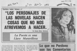 "Los personajes de las novelas hacen cosas que no nos atrevemos a hacer" "Los personajes de las novelas hacen cosas que no nos atrevemos a hacer"