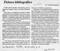 Fichero bibliográfico  [artículo] Carlos René Ibacache.