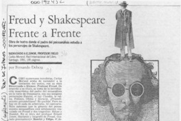 Freud y Shakespeare frente a frente Freud y Shakespeare frente a frente