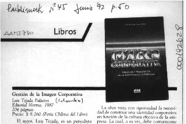 Gestión de la imagen corporativa  [artículo] Juan Ignacio Oto.