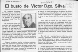 El busto de Víctor Dgo. Silva  [artículo] Gustavo Rivera Flores.