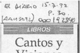 Cantos y visiones  [artículo].