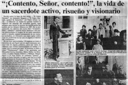 "Contento, Señor, contento!", la vida de un sacerdote activo, risueño y visionario