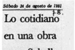 Lo cotidiano en una obra para Sabella  [artículo].