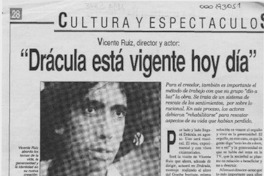 "Drácula está vigente hoy día" "Drácula está vigente hoy día"
