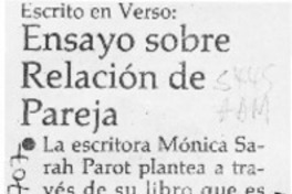 Ensayo sobre relación de pareja  [artículo].