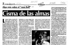 Cisma de las almas  [artículo] Guillermo González.