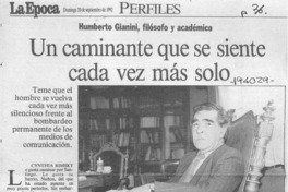 Un caminante que se siente cada vez más solo  [artículo] Cynthia Rimsky.