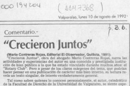 "Crecieron juntos"  [artículo] Antonio Pedrals.
