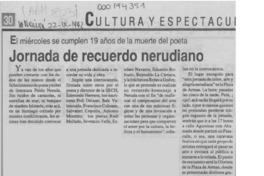 Jornada de recuerdo nerudiano  [artículo]