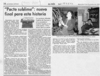 "Pacto sublime", nuevo final para esta historia  [artículo] M. Lamordes.