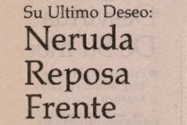 Neruda reposa frente al mar