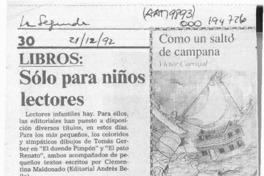 Sólo para niños lectores  [artículo].