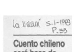 Cuento chileno será base de filme argentino  [artículo].