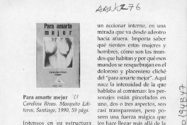 Para amarte mejor  [artículo] Lilian Elphick.