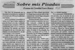 Sobre mis pisadas  [artículo] Danilo Octavio Bruna.