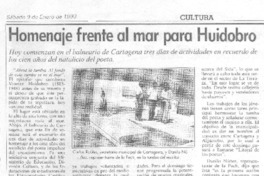 Homenaje frente al mar para Huidobro Homenaje frente al mar para Huidobro
