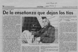 De la enseñanza que dejan los tíos  [artículo] Filebo.