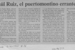 Raúl Ruiz, el puertomontino errante  [artículo].