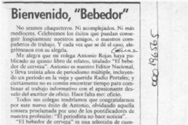 Bienvenido, "Bebedor"  [artículo] Juan Gana.