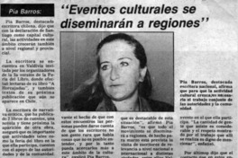 "Eventos culturales se diseminarán a regiones" "Eventos culturales se diseminarán a regiones"
