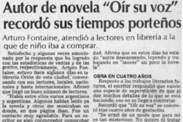 Autor de novela "Oír su voz" recordó sus tiempos porteños Autor de novela "Oír su voz" recordó sus tiempos porteños