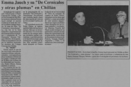 Emma Jauch y su "De cernícalos y otras plumas" en Chillán Emma Jauch y su "De cernícalos y otras plumas" en Chillán