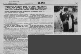 "Postulación del "cura" Pizarro es un catapilcazo extrañísimo"  [artículo] José Blanquer.